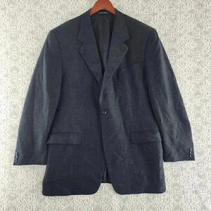 Canali Black Wool Cashmere Blend  Made In Italy Men's Blazer Size 52L